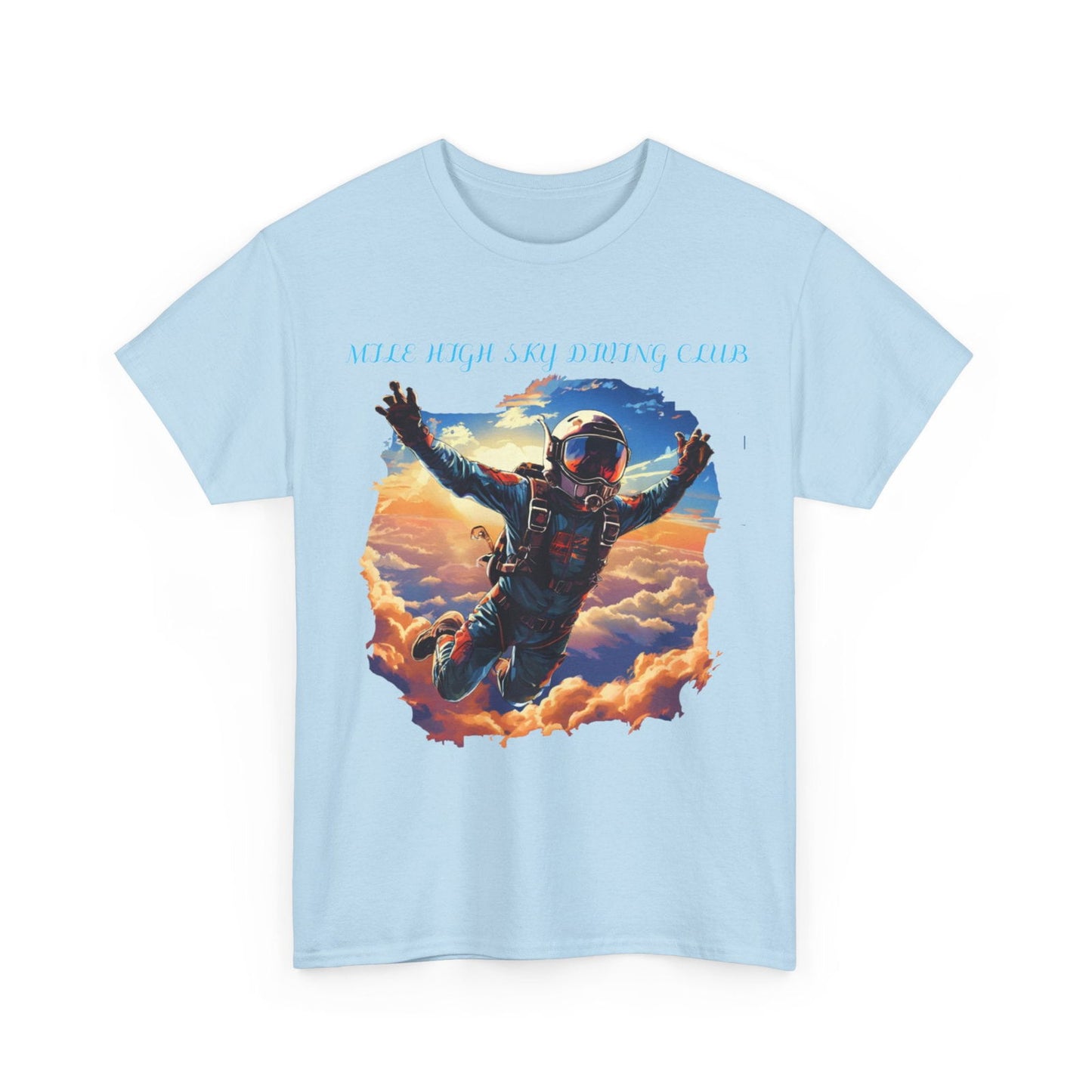 MILE HIGH SKY DIVING CLUB Unisex Heavy Cotton Tee - S-Mart Shop Smart Treasures