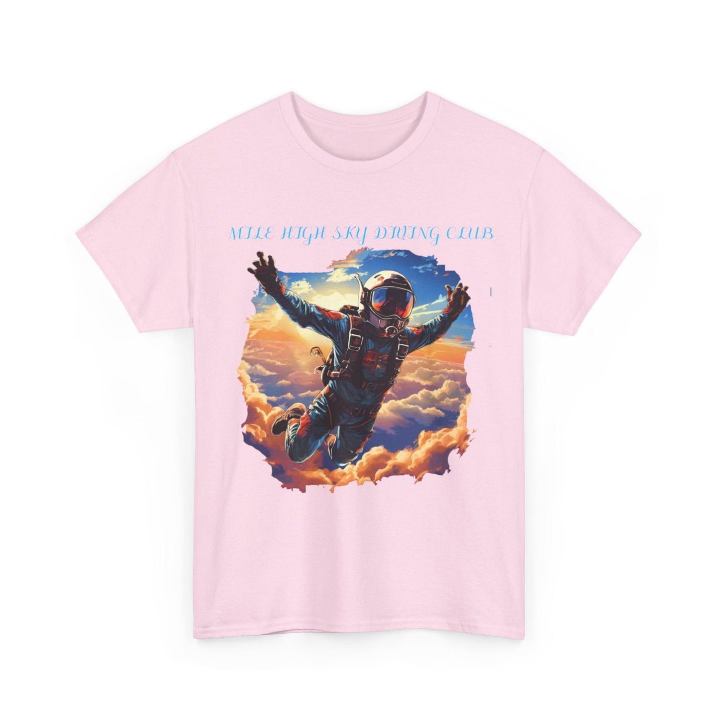 MILE HIGH SKY DIVING CLUB Unisex Heavy Cotton Tee - S-Mart Shop Smart Treasures