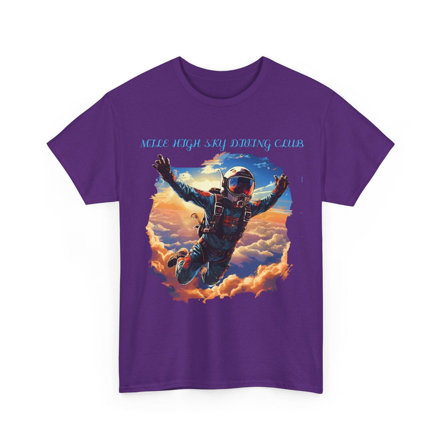 MILE HIGH SKY DIVING CLUB Unisex Heavy Cotton Tee - S-Mart Shop Smart Treasures