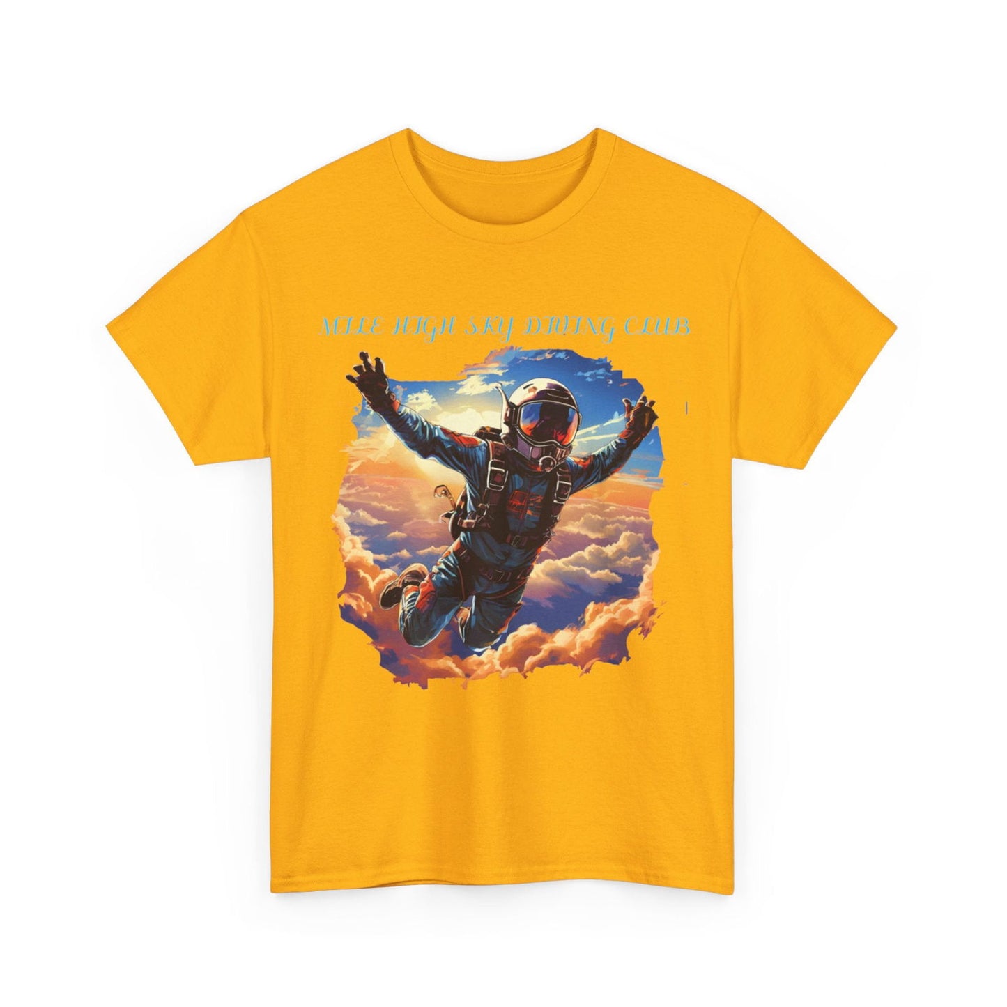 MILE HIGH SKY DIVING CLUB Unisex Heavy Cotton Tee - S-Mart Shop Smart Treasures