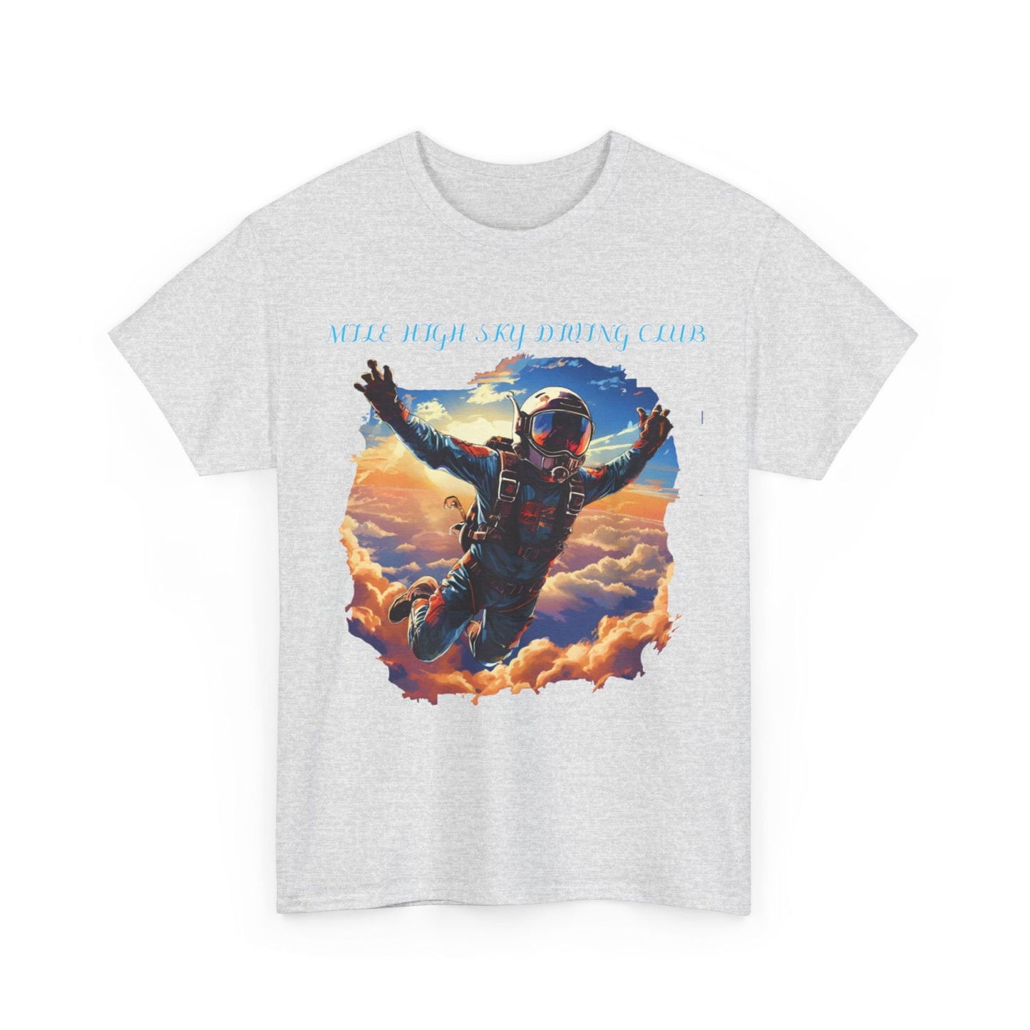 MILE HIGH SKY DIVING CLUB Unisex Heavy Cotton Tee - S-Mart Shop Smart Treasures