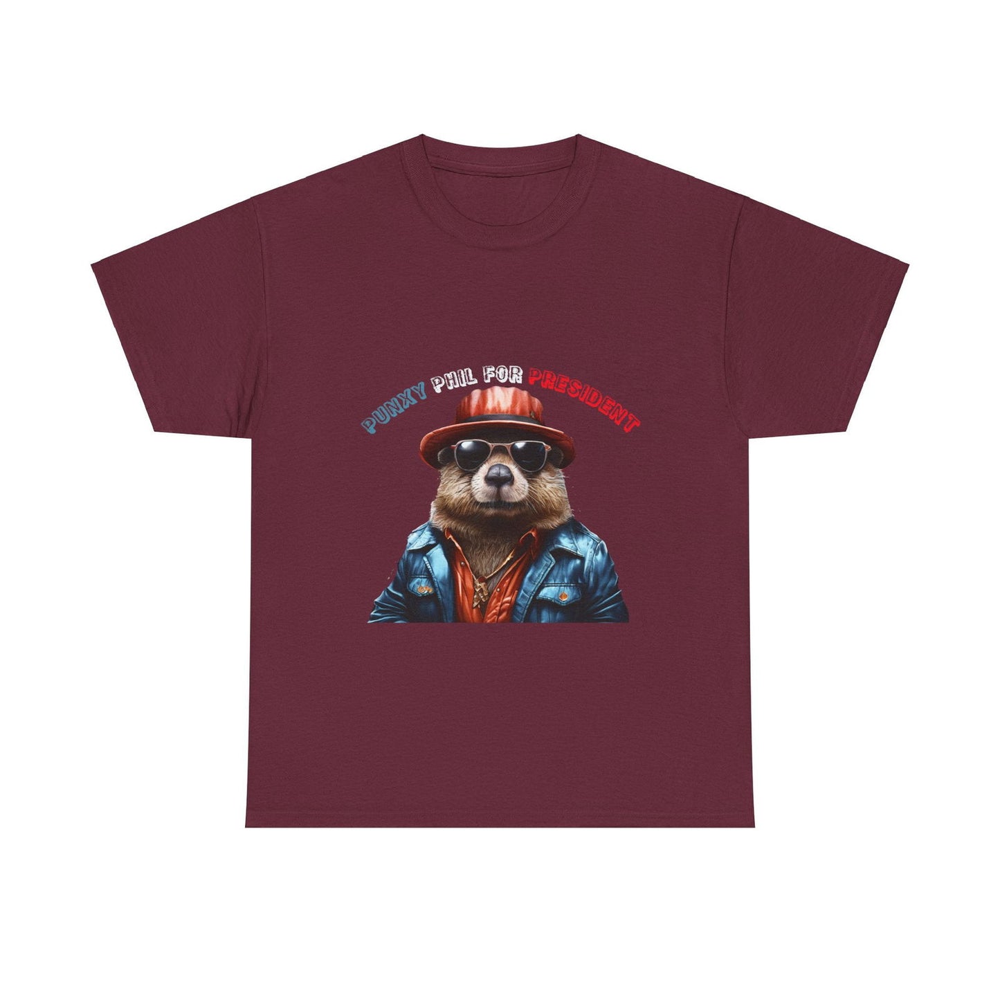 Punxy Phil For President Unisex Heavy Cotton Tee - S-Mart Shop Smart Treasures