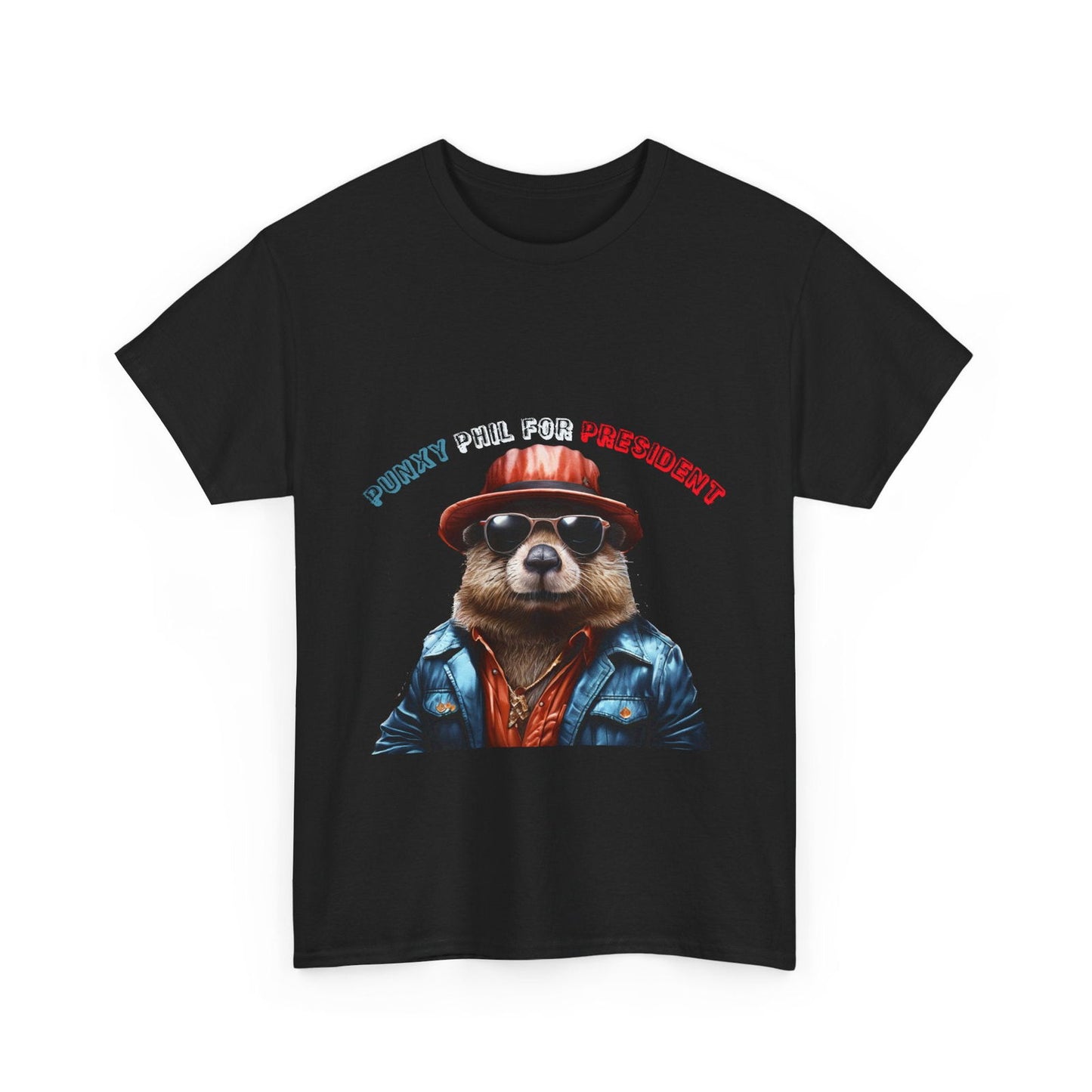 Punxy Phil For President Unisex Heavy Cotton Tee - S-Mart Shop Smart Treasures