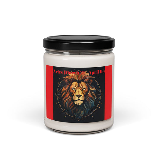 Aries Zodiac Scented Soy Candle - 9oz | Perfect Gift for Astrology Lovers | March 21 - April 19 - S-Mart Shop Smart Treasures