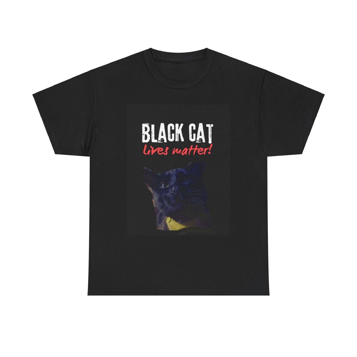 Black Cat Lives Matter Unisex Heavy Cotton Tee - S-Mart Shop Smart Treasures