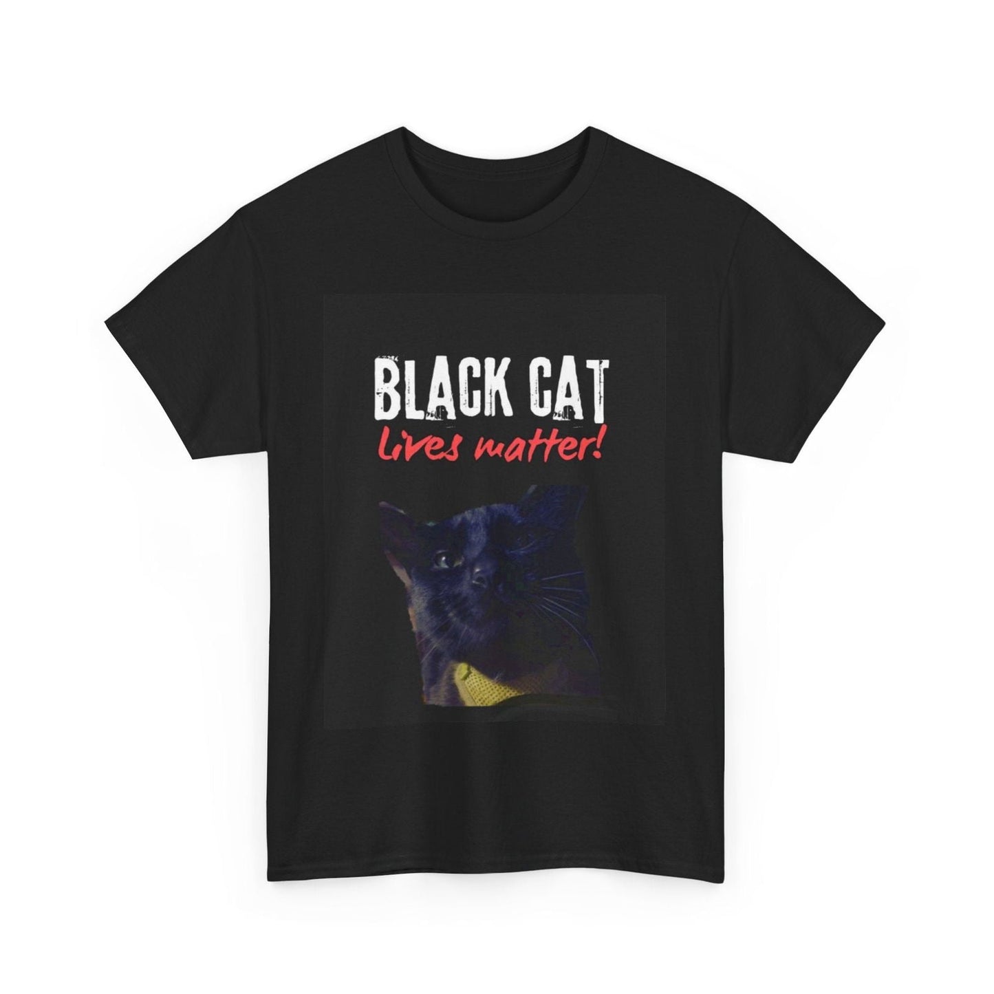 Black Cat Lives Matter Unisex Heavy Cotton Tee - S-Mart Shop Smart Treasures
