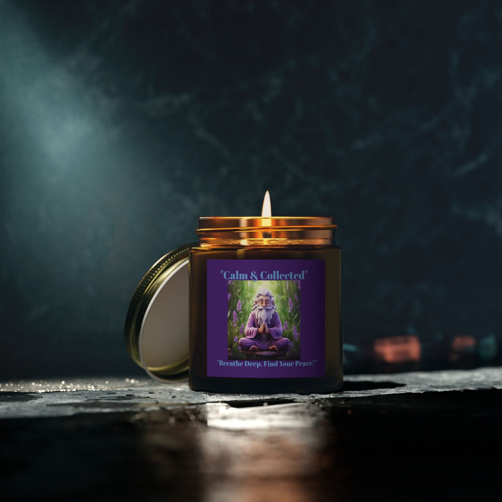 Calm & Collected Scented Candle - Coconut Apricot Wax (4oz, 9oz) - Breathe Deep, Find Your Peace! - S-Mart Shop Smart Treasures