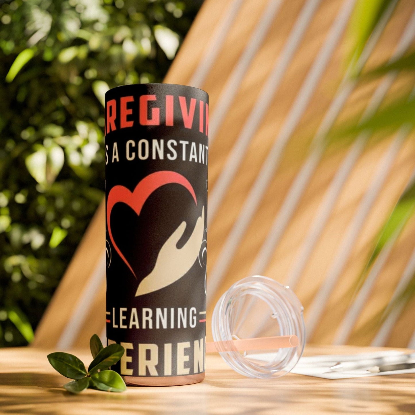 Care Giving Skinny Tumbler with Straw, 20oz - S-Mart Shop Smart Treasures