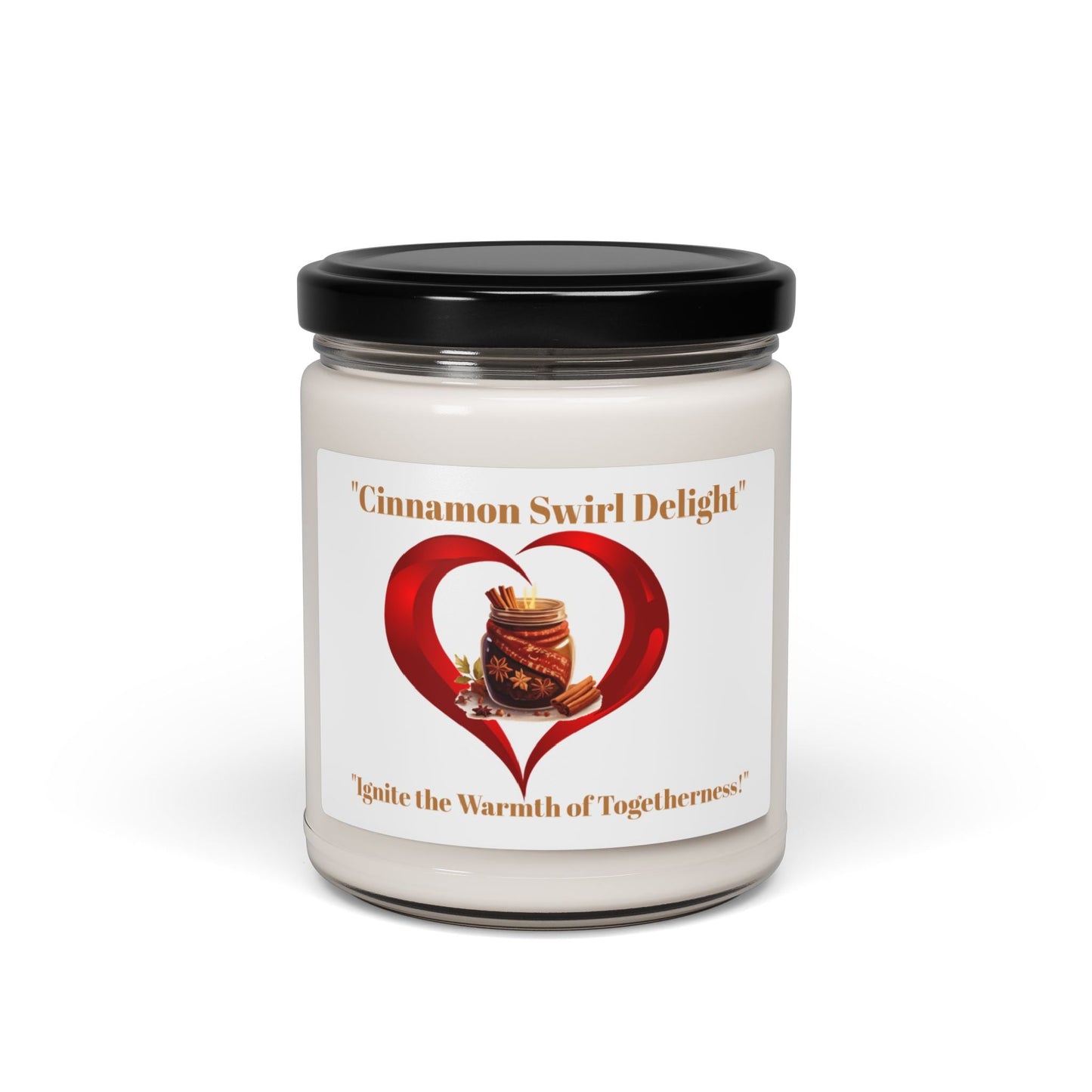 Cinnamon Swirl Delight Soy Candle | Ignite the Warmth of Togetherness | 9oz Aroma - S-Mart Shop Smart Treasures