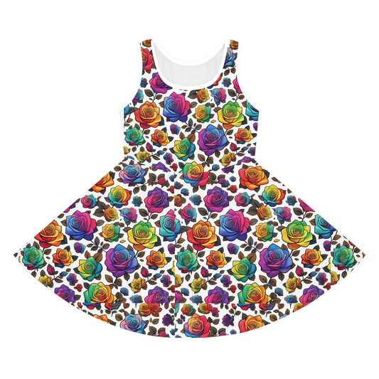 Colorful Floral Sleeveless Sundress for Girls - S-Mart Shop Smart Treasures