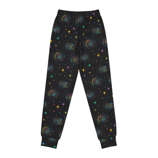 Cosmic Swirl Youth Joggers - Colorful Galaxy Design for Active Kids - S-Mart Shop Smart Treasures