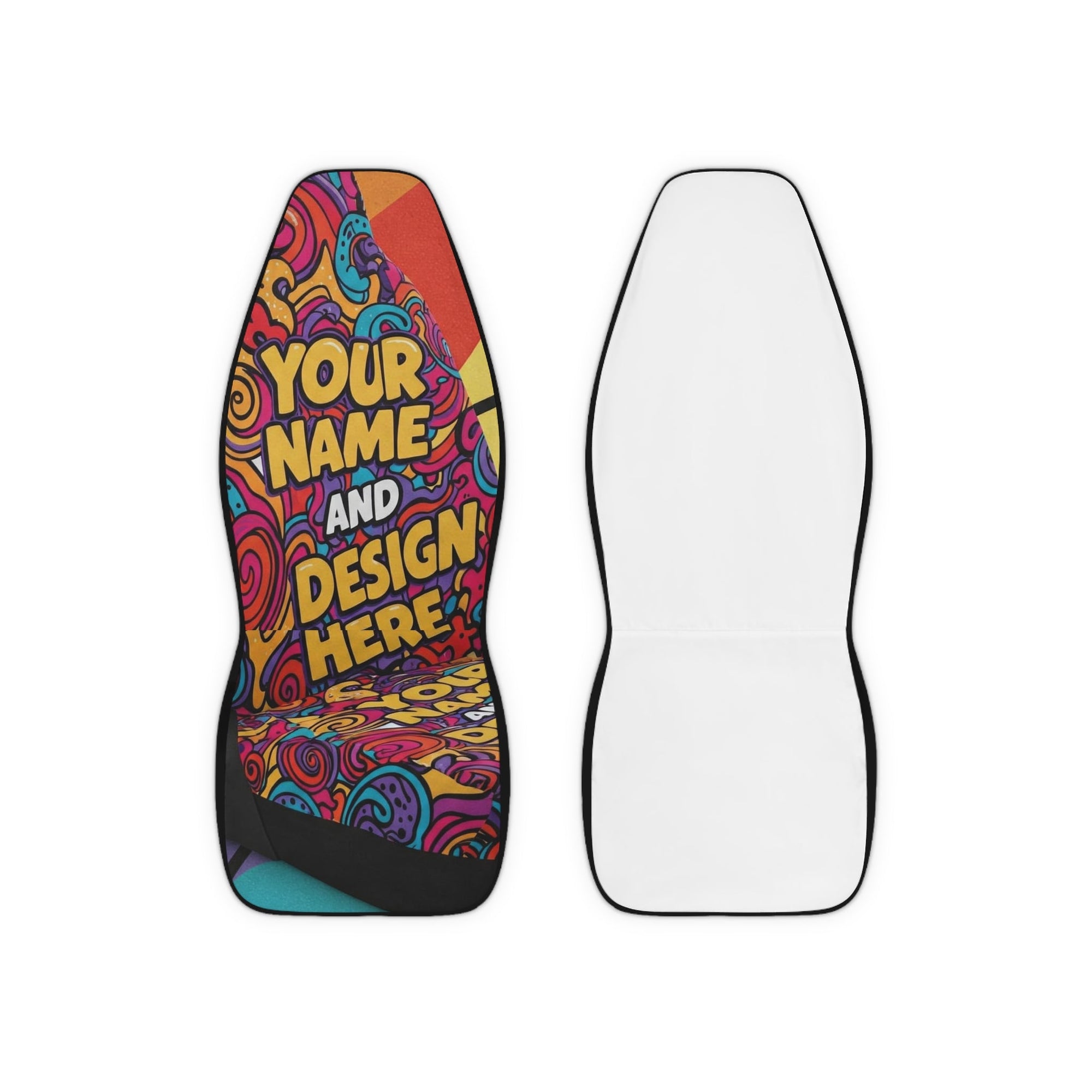 Customizable Polyester Car Seat Covers - Vibrant Design for Personalization - S - Mart Shop Smart Treasures