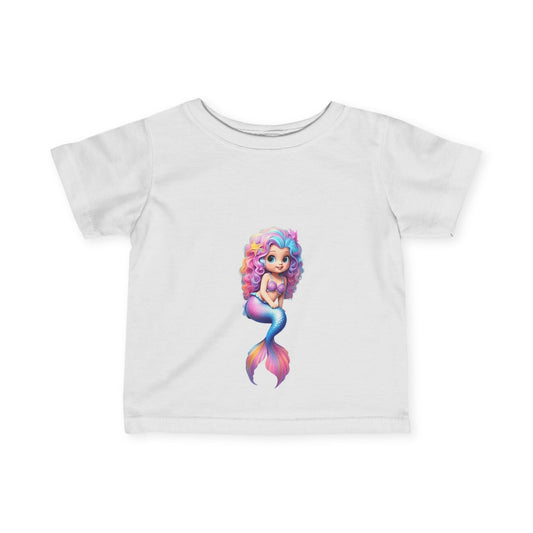 Cute Mermaid Infant Tee - Adorable Baby Shirt with Colorful Design - S-Mart Shop Smart Treasures