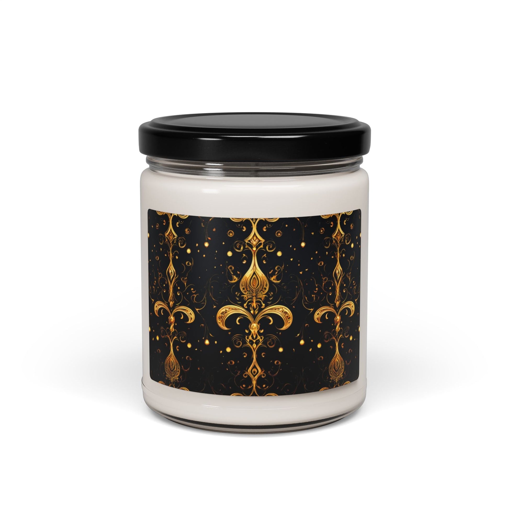 Elegant Gold Royalty Floral Scented Soy Candle - 9oz Luxury Home Decor - S-Mart Shop Smart Treasures