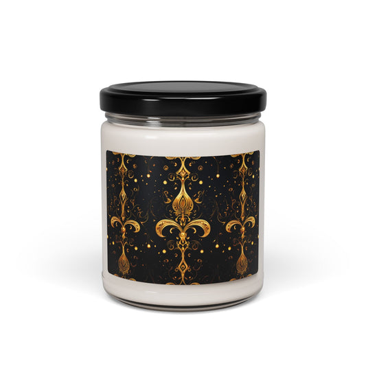 Elegant Gold Royalty Floral Scented Soy Candle - 9oz Luxury Home Decor - S-Mart Shop Smart Treasures