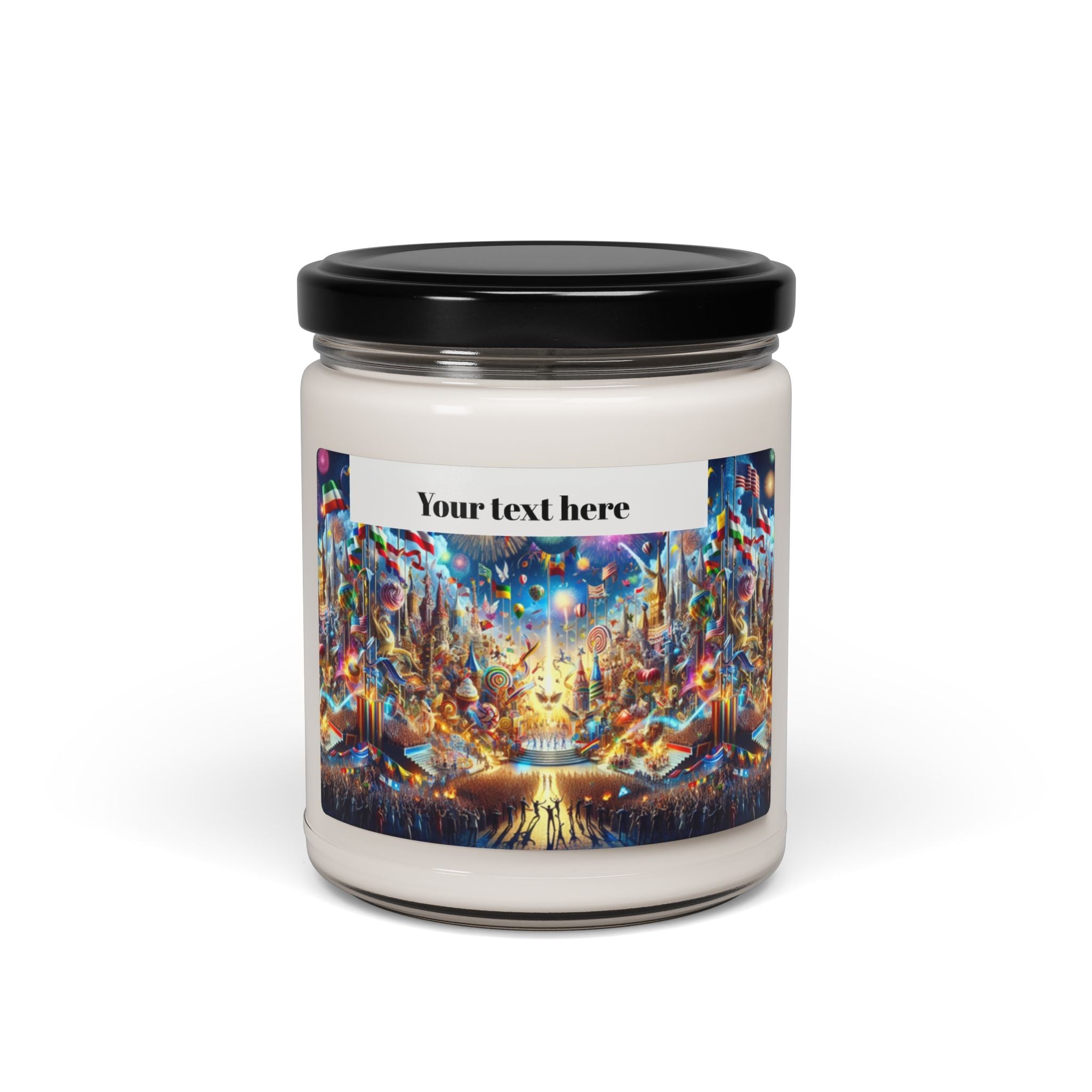 Festive Celebration Customizable Scented Soy Candle - 9oz, Colorful Aromatherapy for Holidays & Special Occasions - S-Mart Shop Smart Treasures