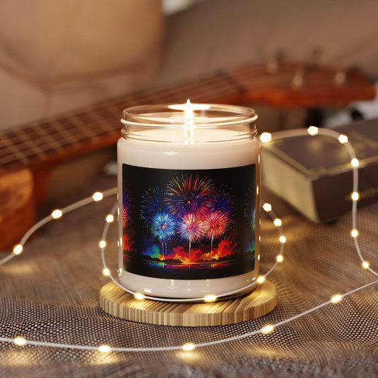 Festive Fireworks Scented Soy Candle - 9oz - S-Mart Shop Smart Treasures