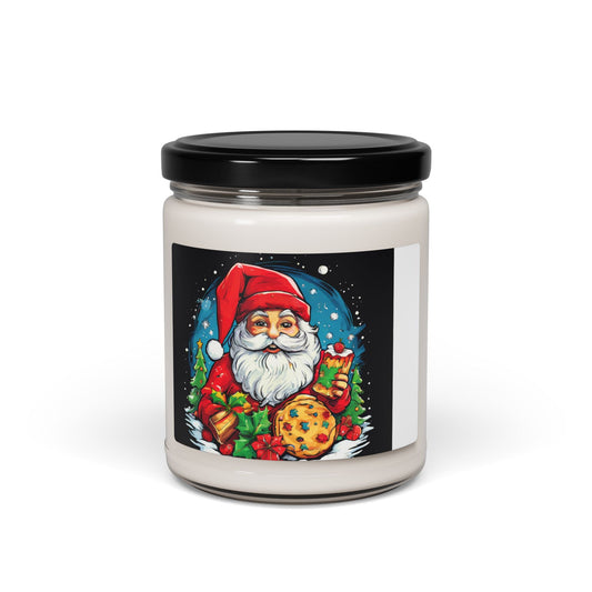 Festive Santa Cookie Scented Soy Candle - 9oz Holiday Decor - S-Mart Shop Smart Treasures