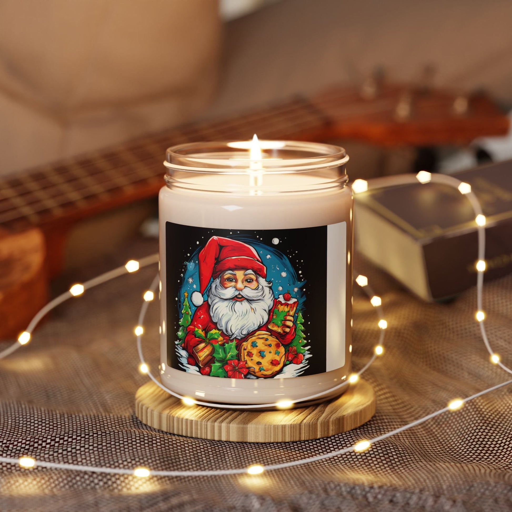 Festive Santa Cookie Scented Soy Candle - 9oz Holiday Decor - S-Mart Shop Smart Treasures