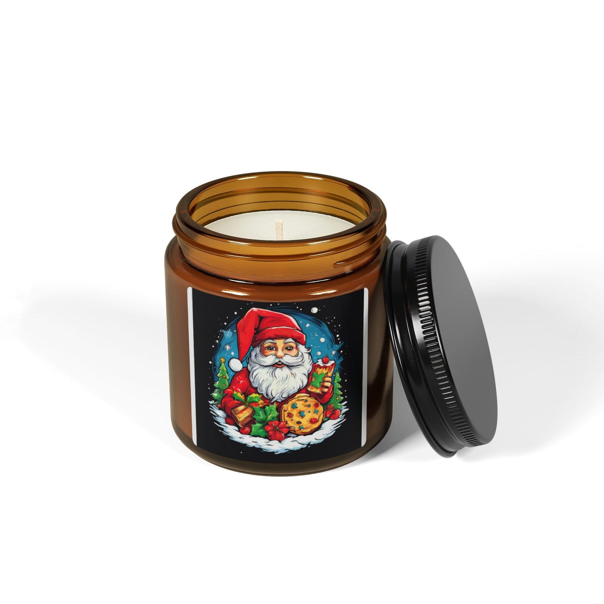 Festive Santa Cookies Scented Soy Candle - Holiday Home Decor - S-Mart Shop Smart Treasures