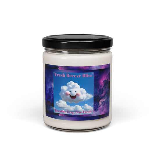 Fresh Breeze Bliss Scented Soy Candle - Breathe Easy, Live Fresh! 9oz - S-Mart Shop Smart Treasures