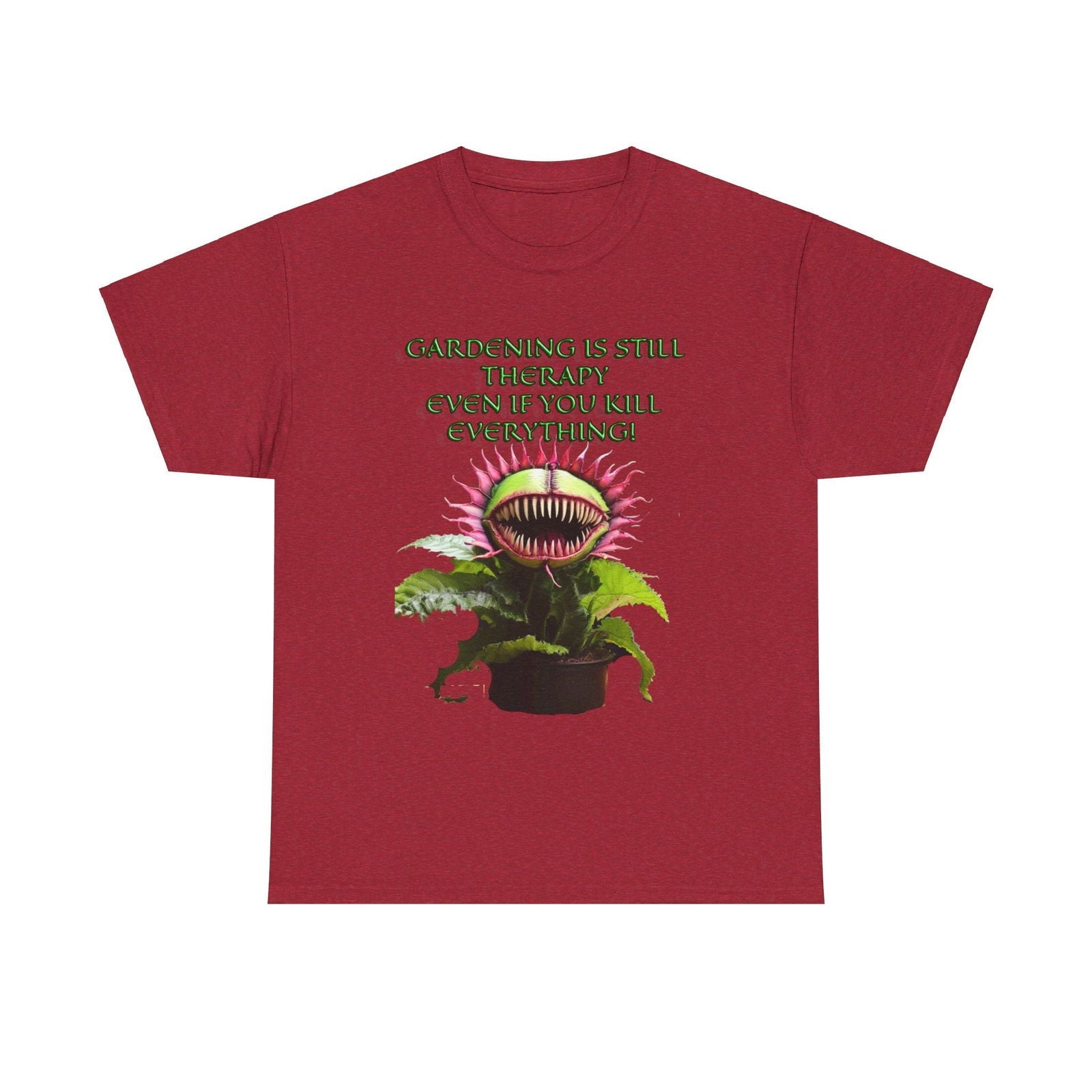 Gardening Is Therapy Unisex Heavy Cotton Tee - S - Mart Shop Smart Treasures