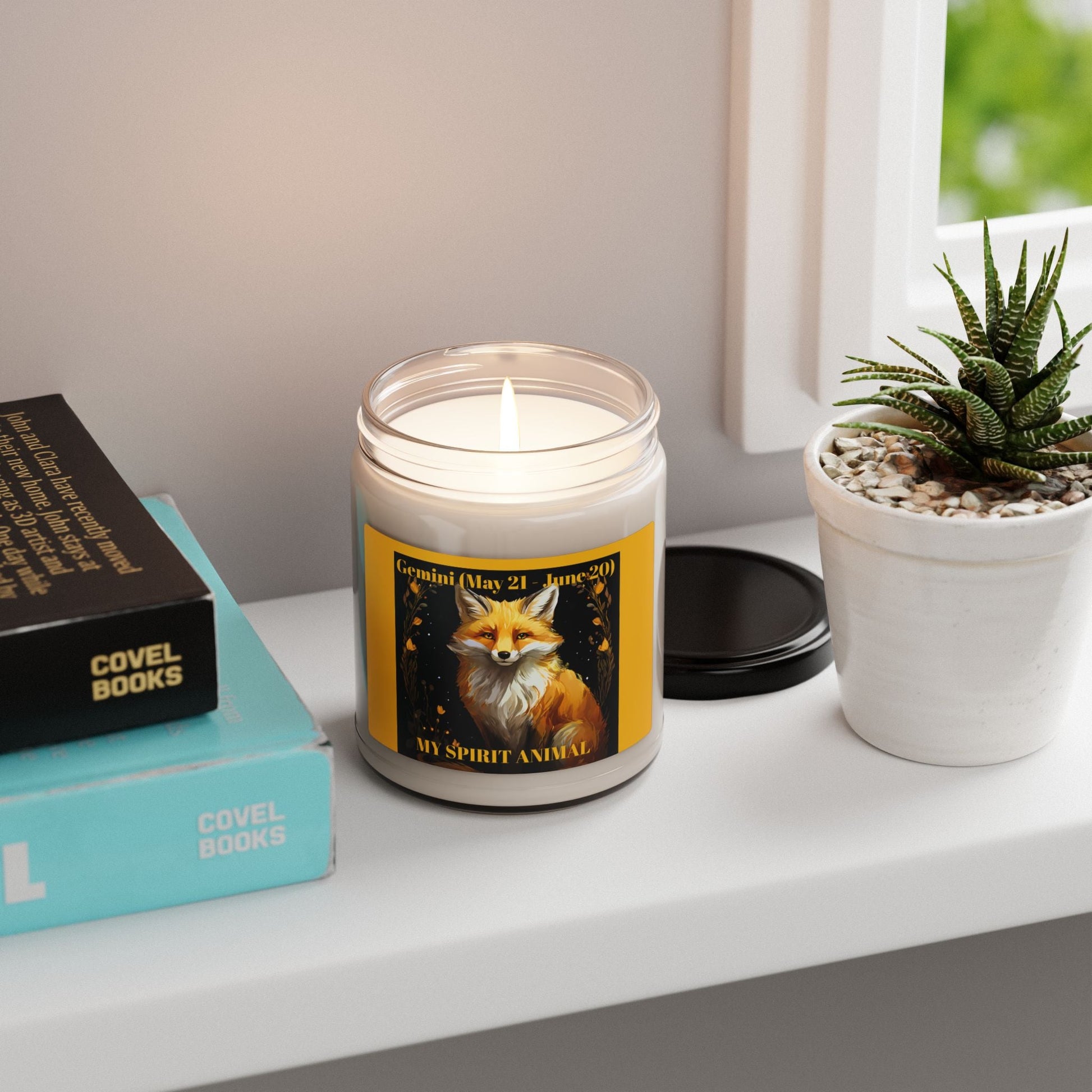 Gemini (May 21 - June 20) Fox-Themed Scented Soy Candle - 9oz | Cozy Home Decor & Gift for Nature Lovers - S-Mart Shop Smart Treasures