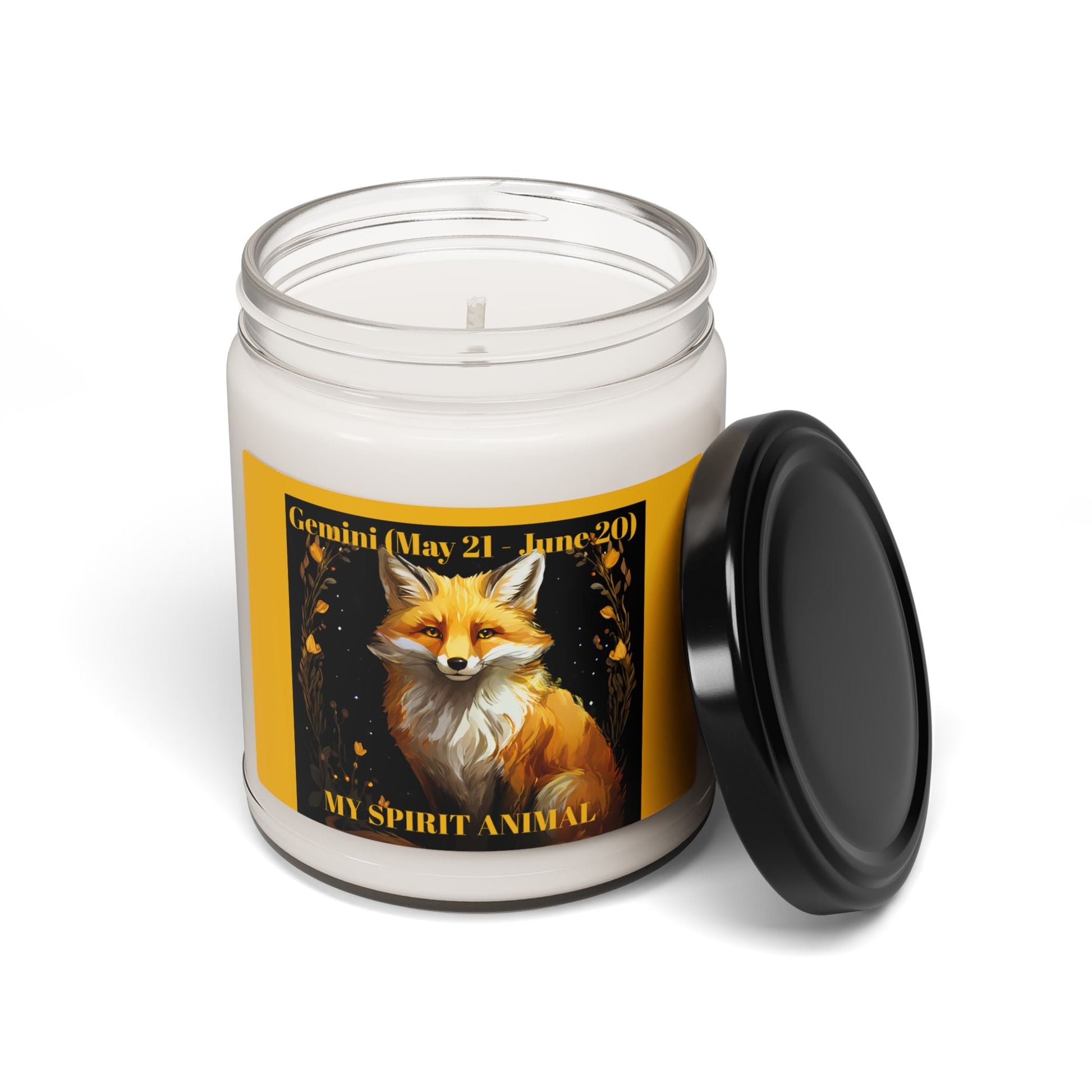 Gemini (May 21 - June 20) Fox-Themed Scented Soy Candle - 9oz | Cozy Home Decor & Gift for Nature Lovers - S-Mart Shop Smart Treasures