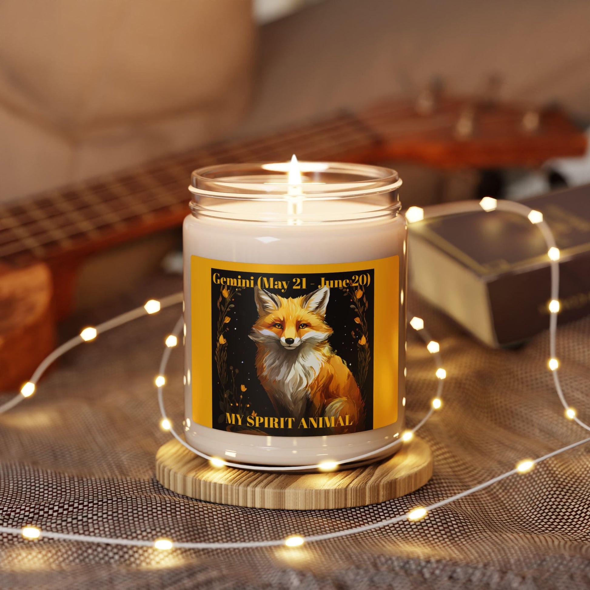 Gemini (May 21 - June 20) Fox-Themed Scented Soy Candle - 9oz | Cozy Home Decor & Gift for Nature Lovers - S-Mart Shop Smart Treasures