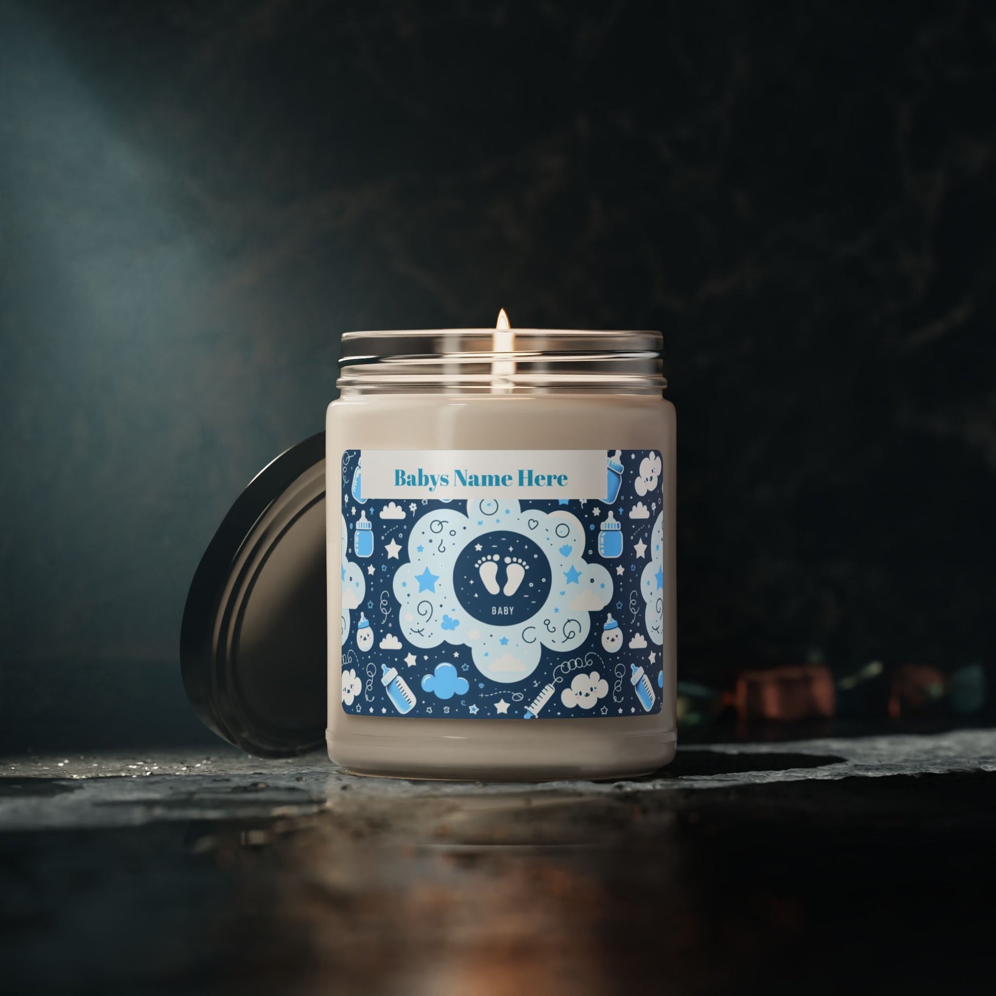 Its A Boy Baby Shower Scented Soy Candle - 9oz Gift - S-Mart Shop Smart Treasures