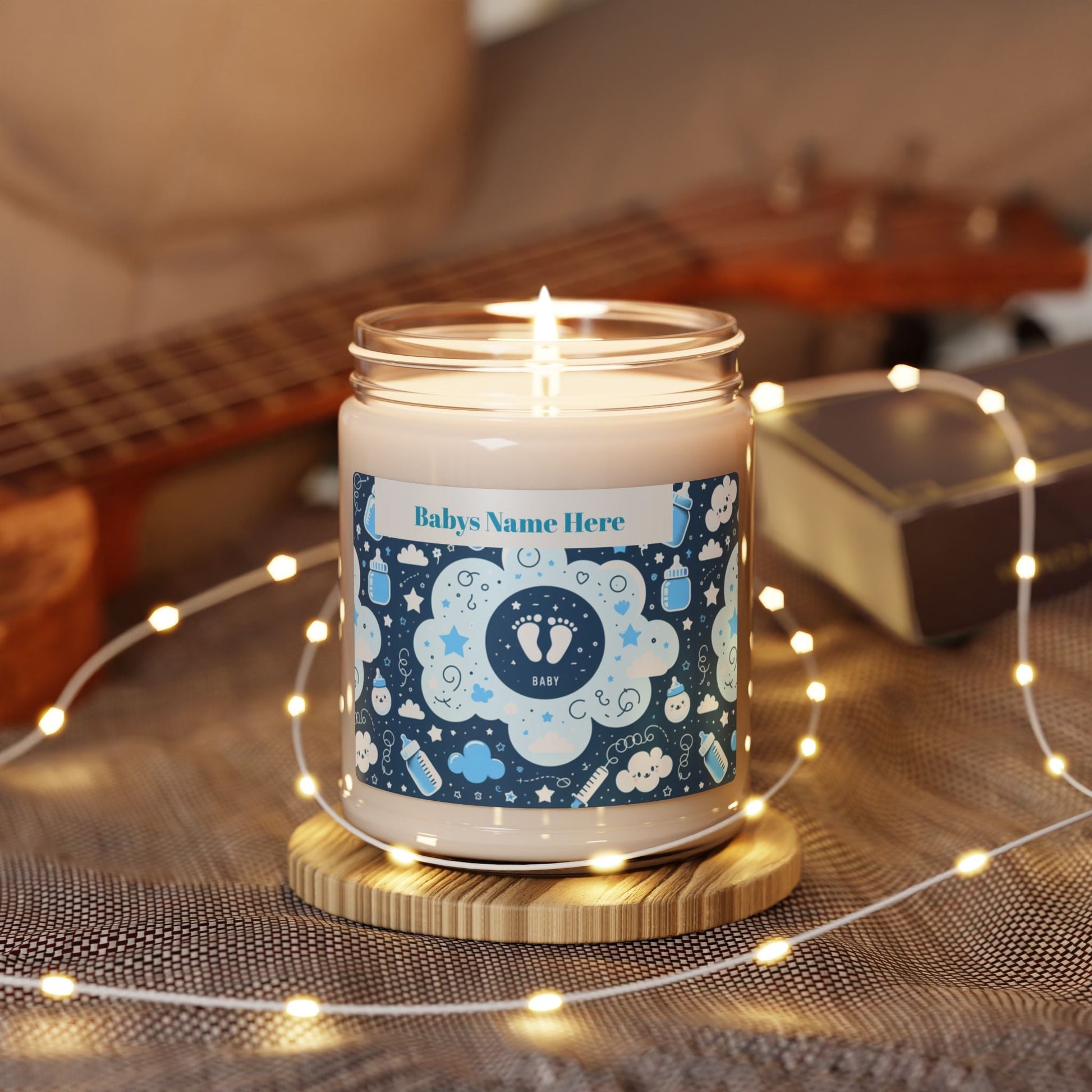 Its A Boy Baby Shower Scented Soy Candle - 9oz Gift - S-Mart Shop Smart Treasures