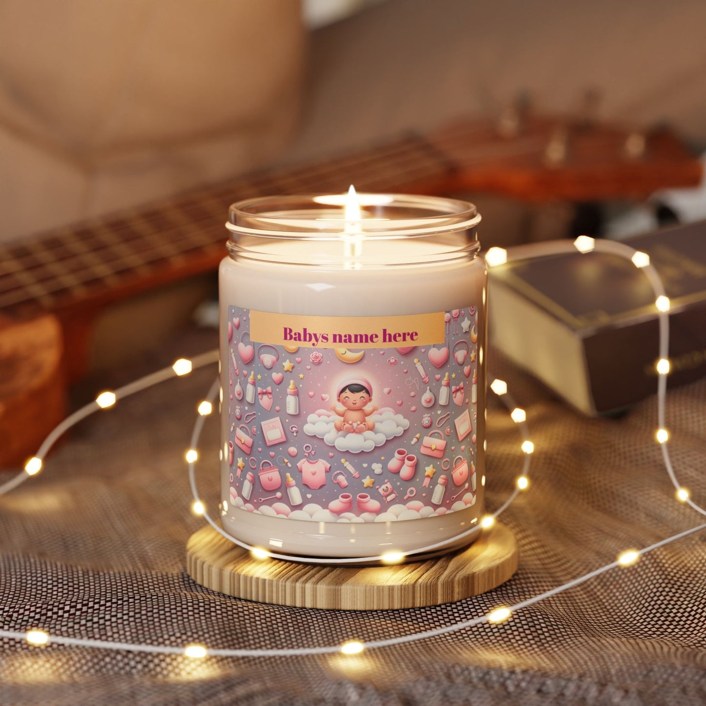It's A Girl Whimsical Pink Dream Scented Soy Candle - 9oz Delightful Relaxation - S-Mart Shop Smart Treasures
