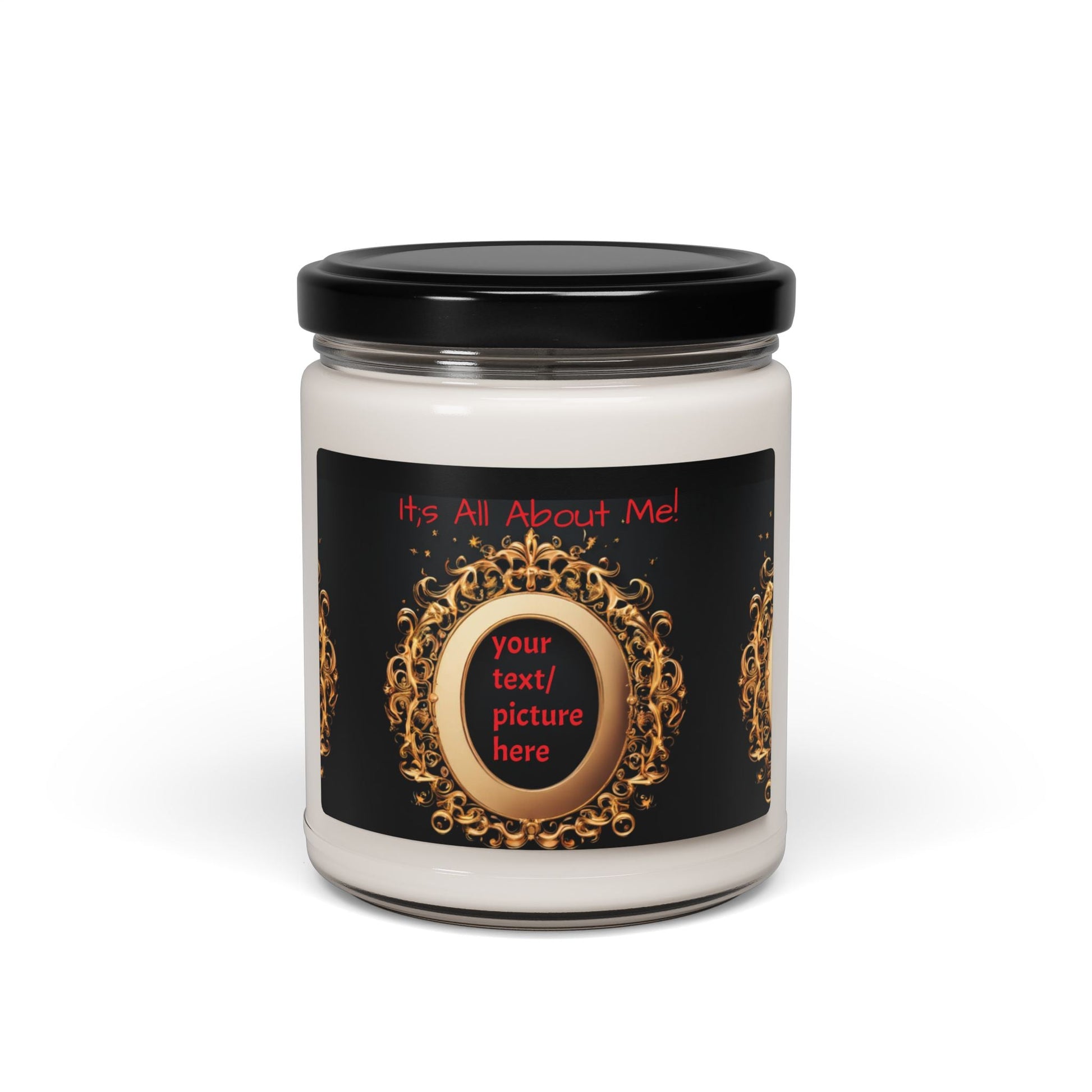 Its All About ME! Customizable Soy Candle - Personalizable 9oz Soy Candle with Elegant Frame Design - S-Mart Shop Smart Treasures