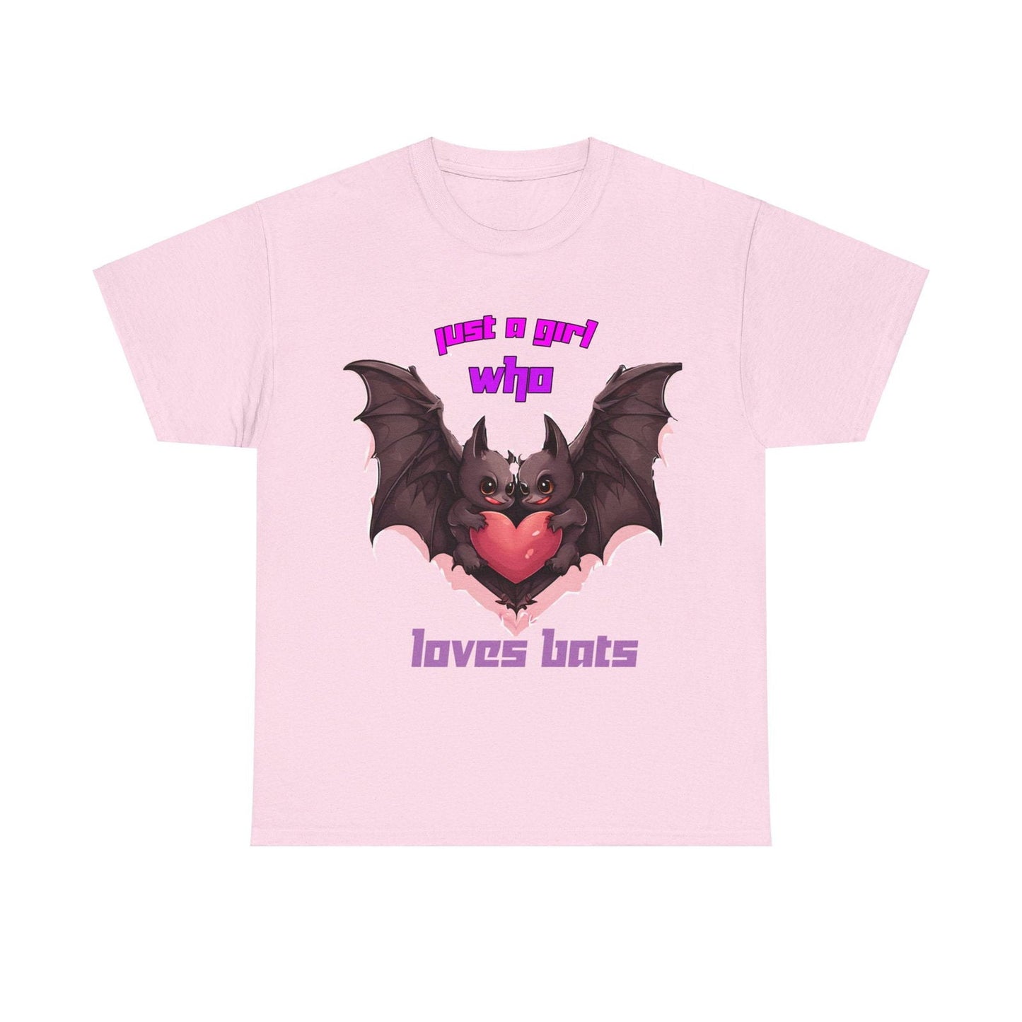 Just a Girl Who Loves Bats Unisex Heavy Cotton Tee - S-Mart Shop Smart Treasures