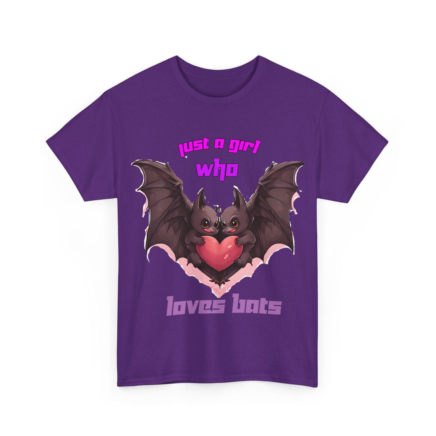 Just a Girl Who Loves Bats Unisex Heavy Cotton Tee - S-Mart Shop Smart Treasures