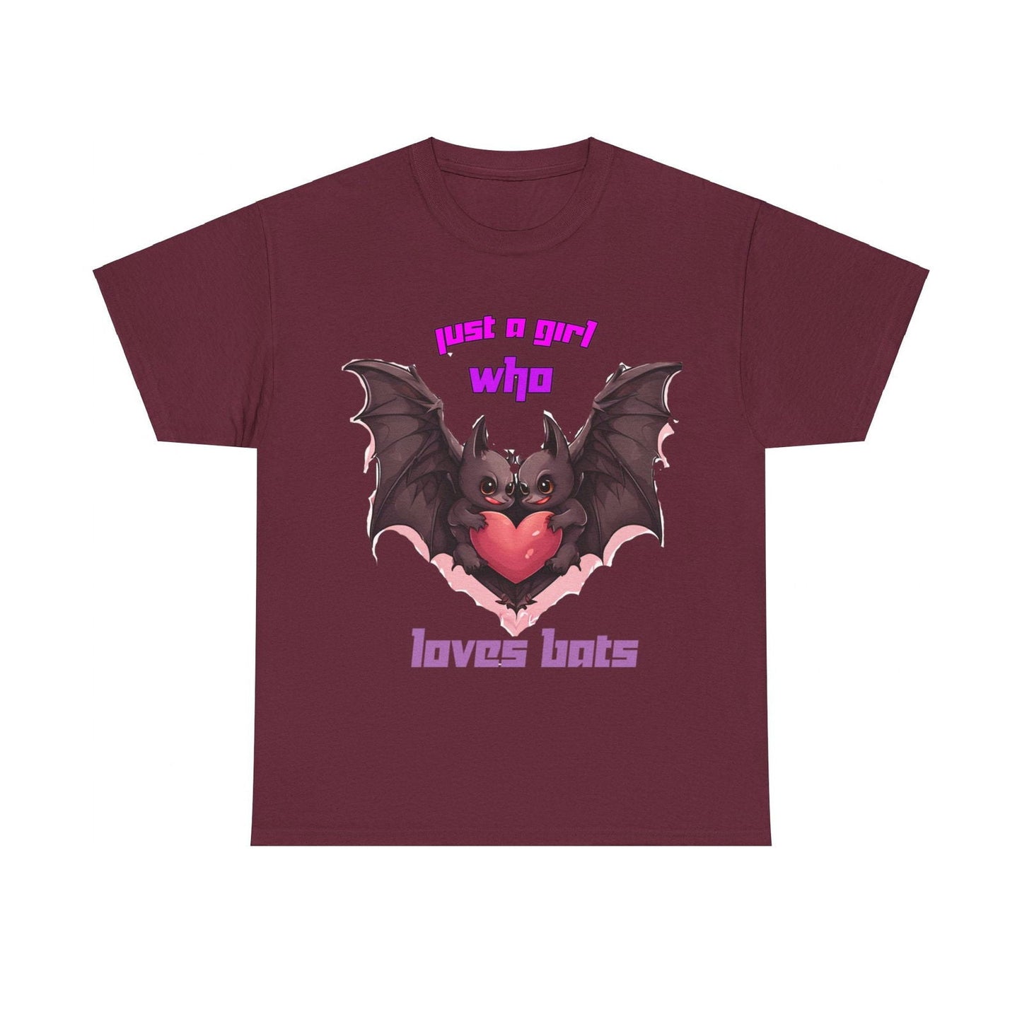 Just a Girl Who Loves Bats Unisex Heavy Cotton Tee - S-Mart Shop Smart Treasures