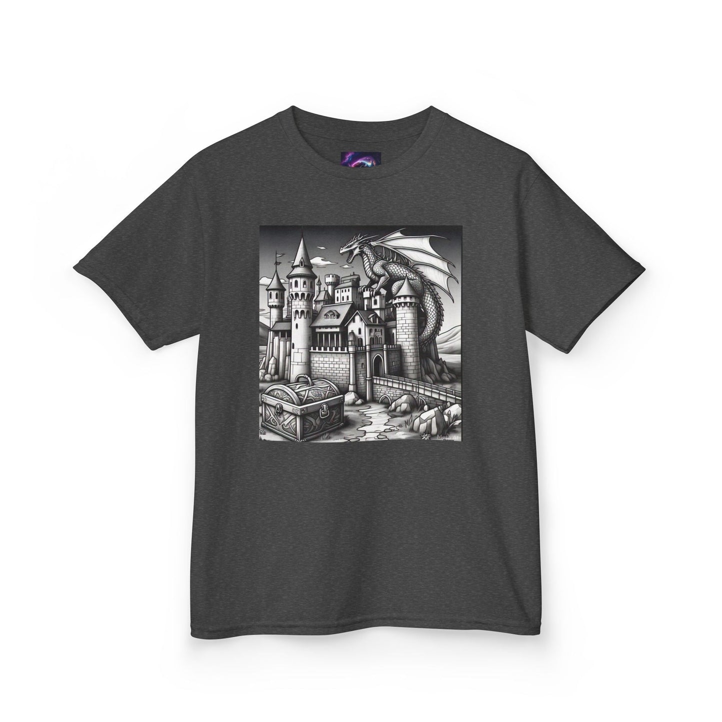 Kids Color Your Own Dragon Castle Tee - Fantasy Adventure Shirt for Imaginative Play - S-Mart Shop Smart Treasures