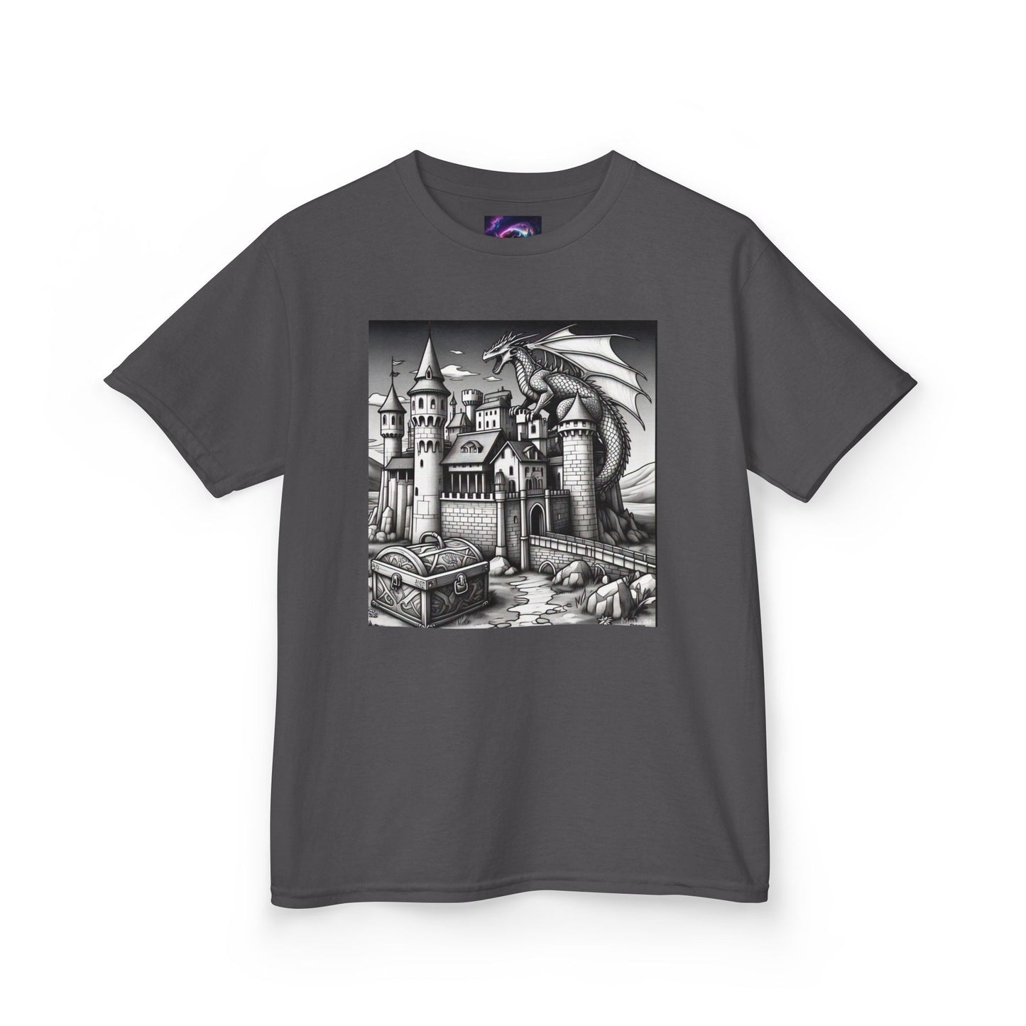 Kids Color Your Own Dragon Castle Tee - Fantasy Adventure Shirt for Imaginative Play - S-Mart Shop Smart Treasures