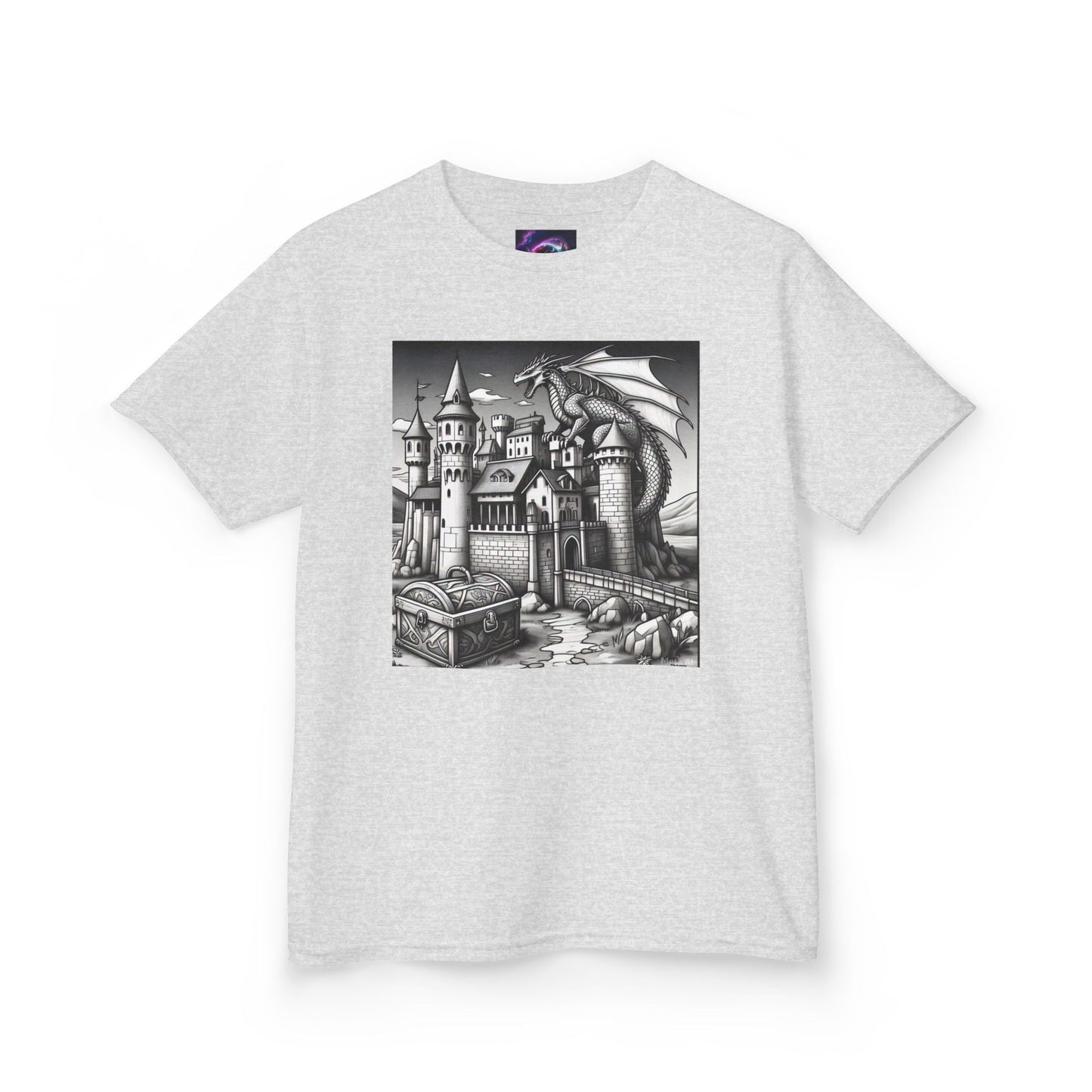 Kids Color Your Own Dragon Castle Tee - Fantasy Adventure Shirt for Imaginative Play - S-Mart Shop Smart Treasures