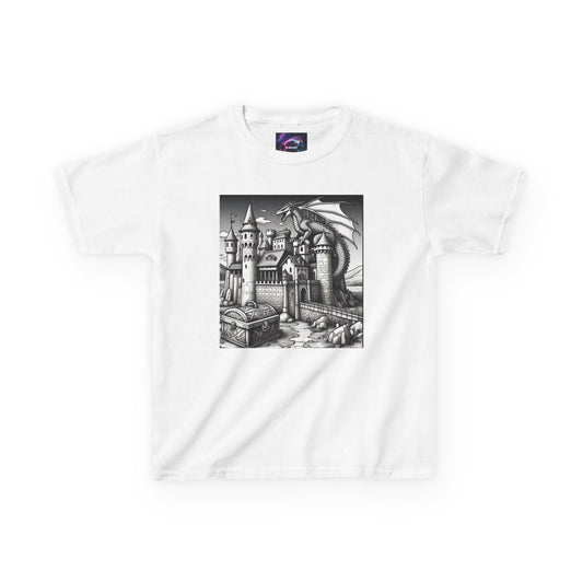 Kids Color Your Own Dragon Castle Tee - Fantasy Adventure Shirt for Imaginative Play - S-Mart Shop Smart Treasures