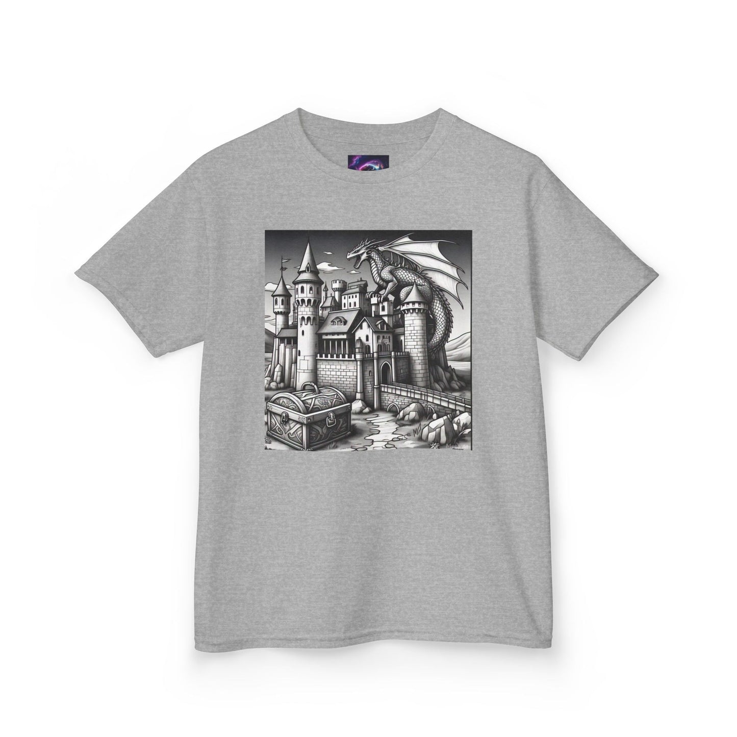 Kids Color Your Own Dragon Castle Tee - Fantasy Adventure Shirt for Imaginative Play - S-Mart Shop Smart Treasures