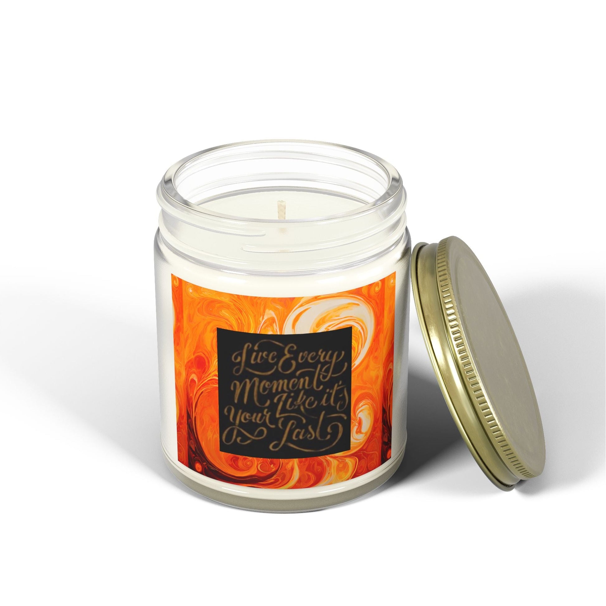 Live Every Moment Scented Candle - Coconut Apricot Wax (4oz, 9oz) - S-Mart Shop Smart Treasures