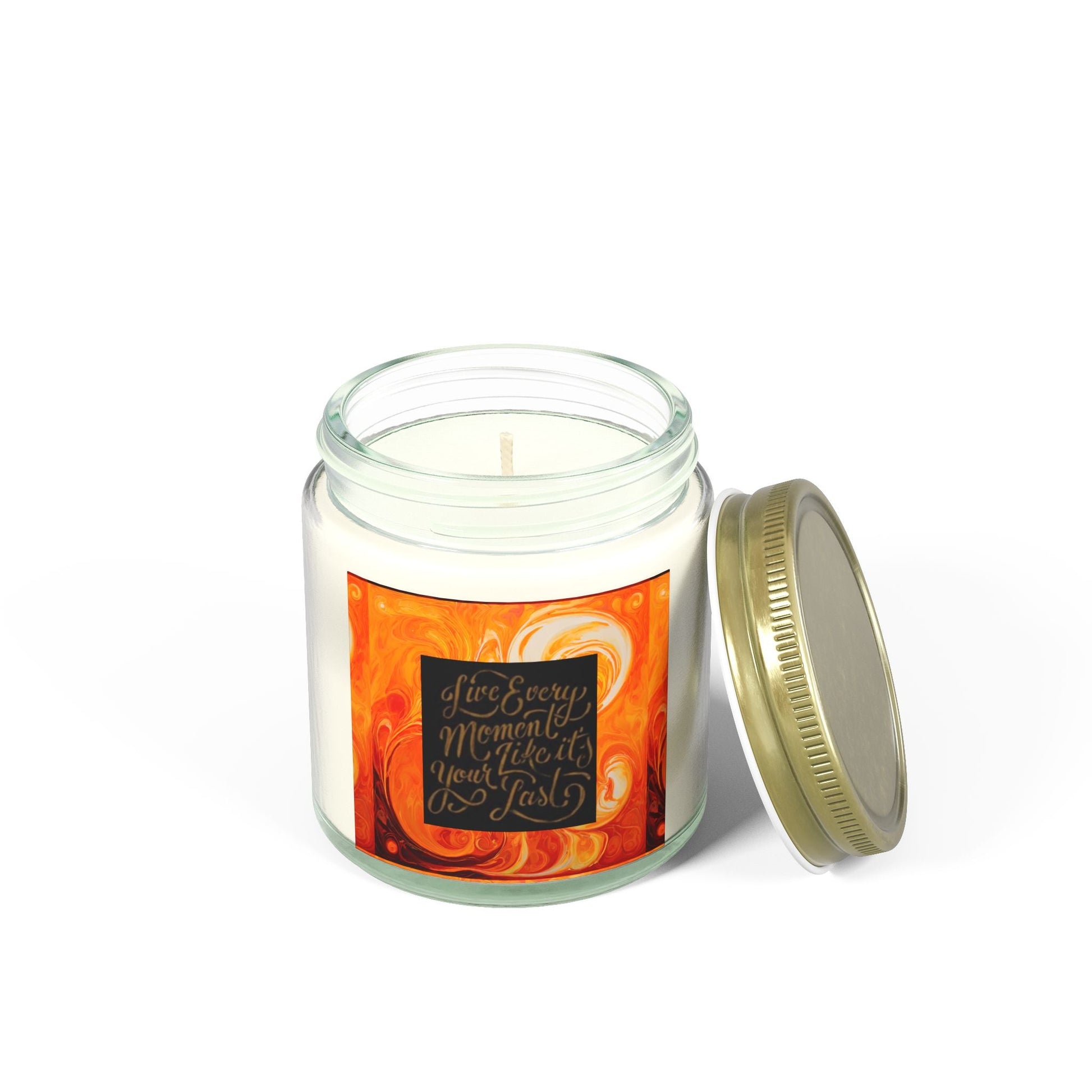 Live Every Moment Scented Candle - Coconut Apricot Wax (4oz, 9oz) - S-Mart Shop Smart Treasures