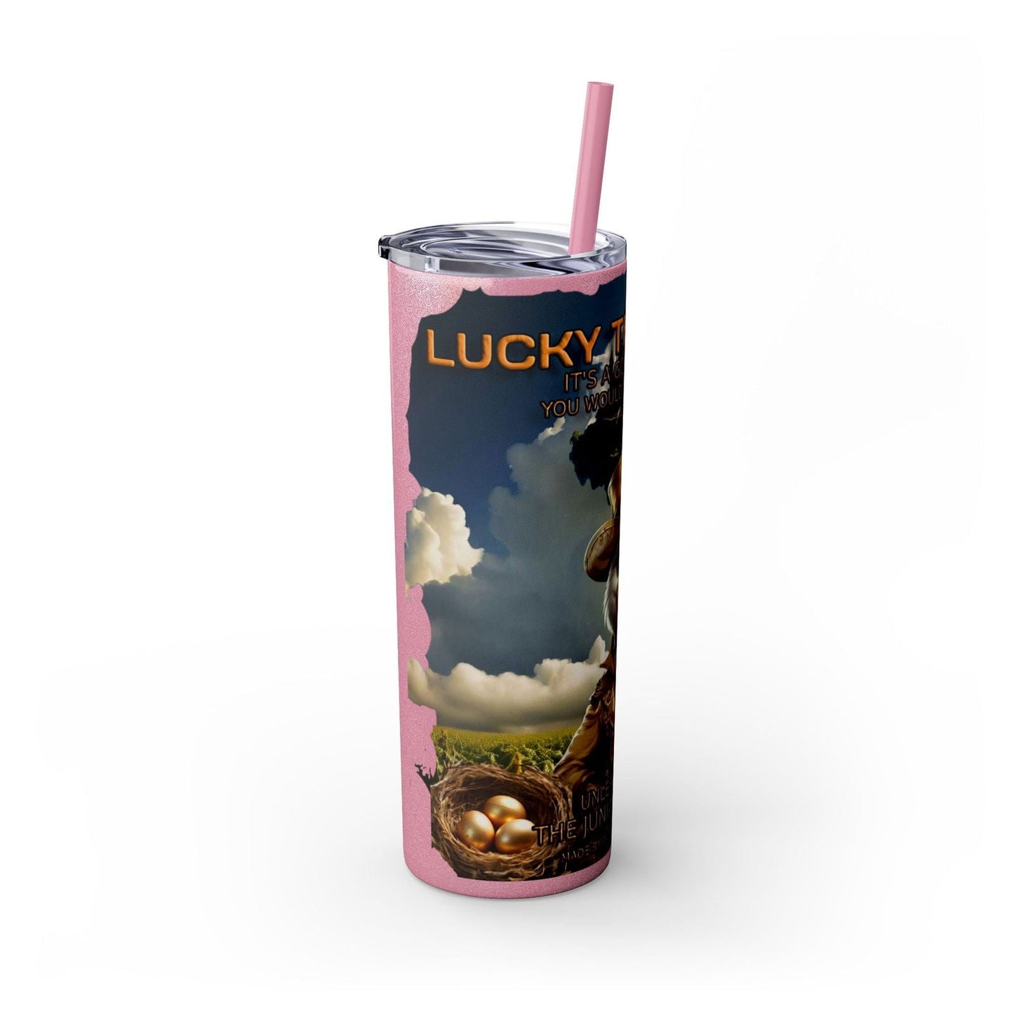 Lucky The Goose Skinny Tumbler with Straw, 20oz - S-Mart Shop Smart Treasures
