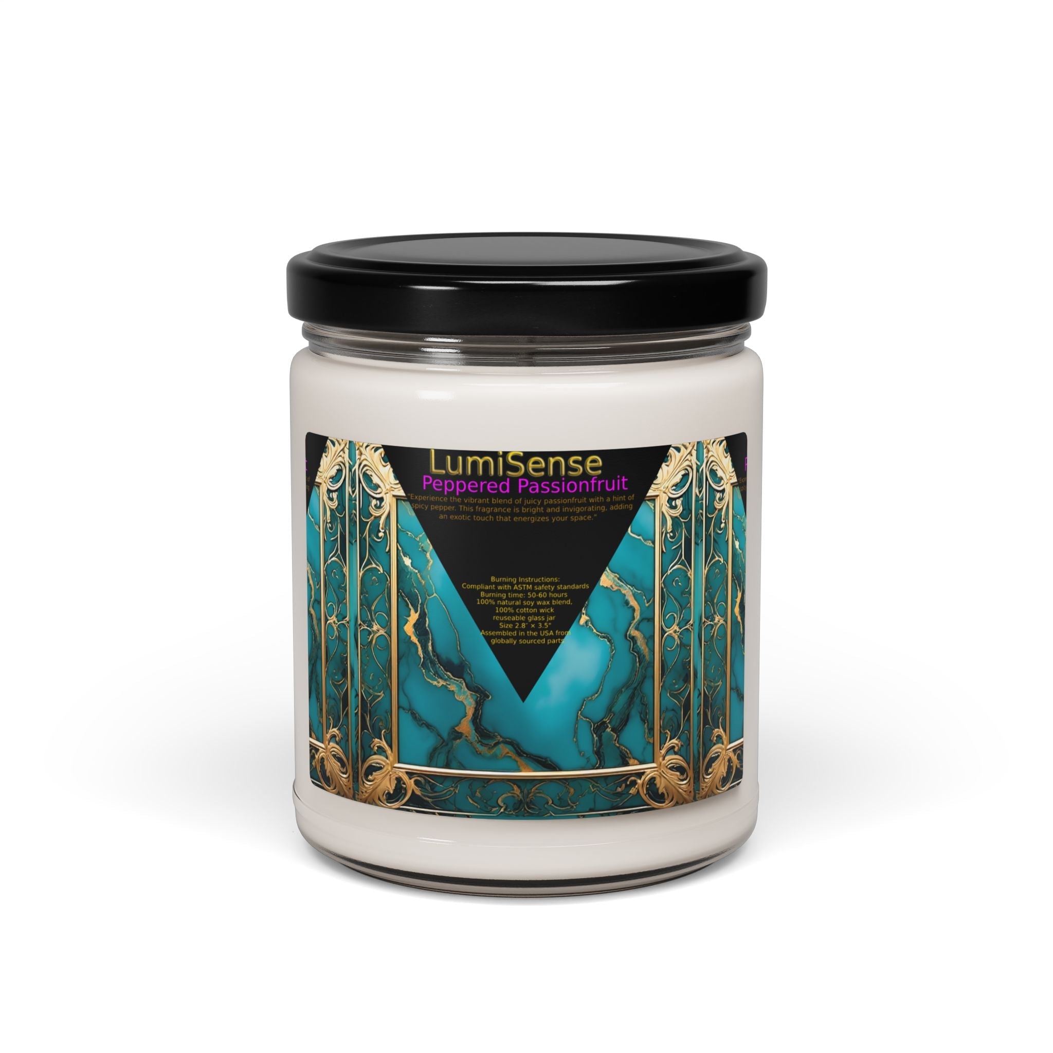 LumiSense Peppered Passionfruit Scented Soy Candle - 9oz Aromatherapy Candle for Relaxation and Home Decor - S-Mart Shop Smart Treasures