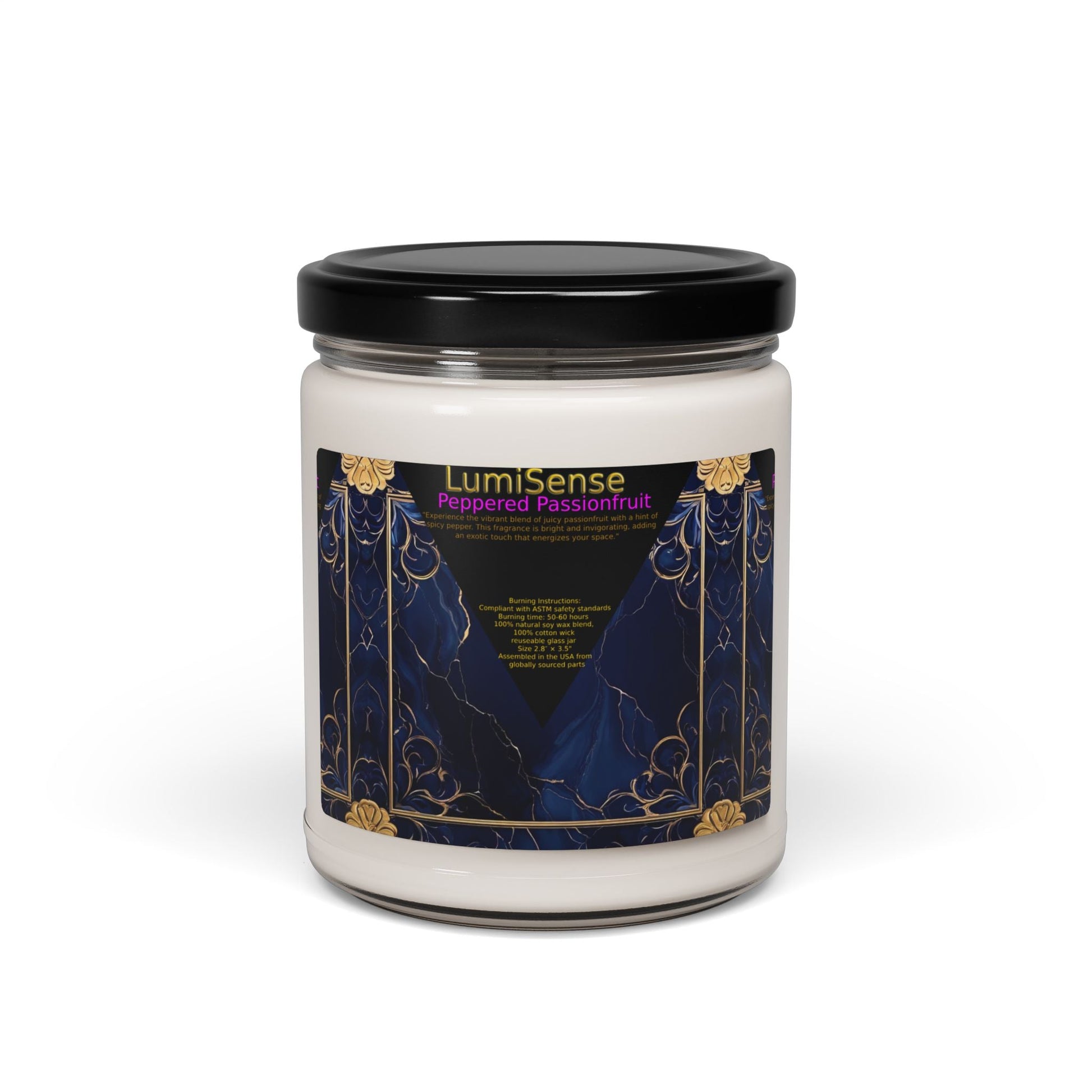 LumiSense Scented Soy Candle - Peppered Passionfruit, 9oz - Aromatherapy & Home Décor - S-Mart Shop Smart Treasures