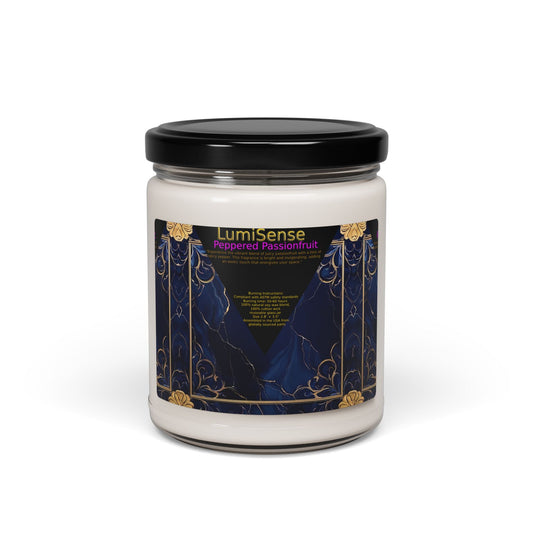 LumiSense Scented Soy Candle - Peppered Passionfruit, 9oz - Aromatherapy & Home Décor - S-Mart Shop Smart Treasures