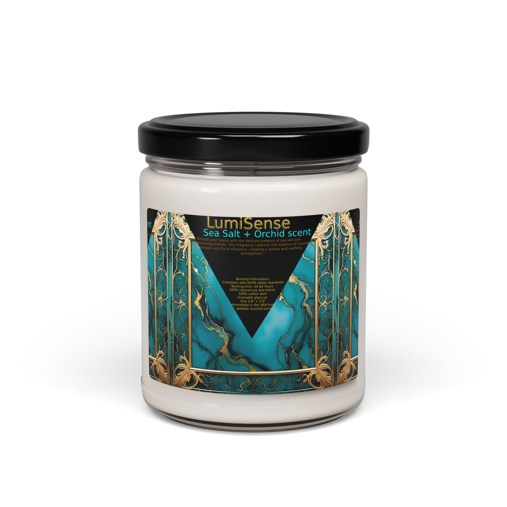 LumiSense Sea Salt + Orchid Scented Soy Candle - S-Mart Shop Smart Treasures