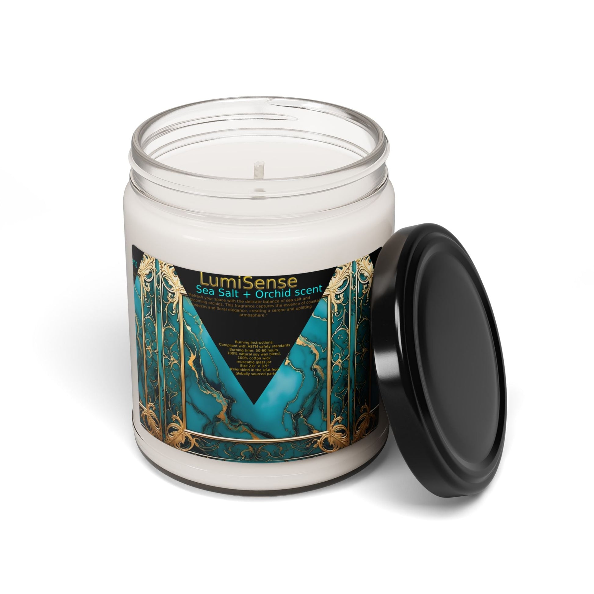 LumiSense Sea Salt + Orchid Scented Soy Candle - S-Mart Shop Smart Treasures