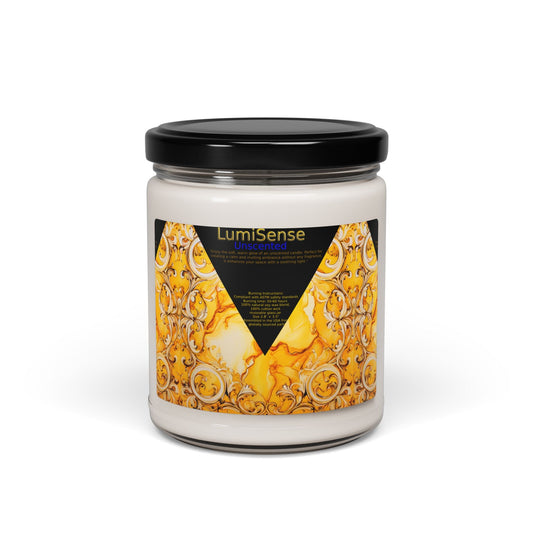 LumiSense Un Scented Soy Candle - 9oz, Relaxing Aromatherapy Decor with Elegant Design - S-Mart Shop Smart Treasures